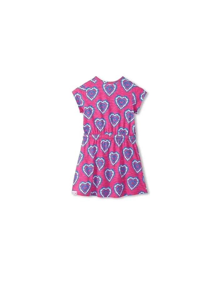 Платье с принтом Heart Burst Hatley Kids — изображение 2 из 3, розовый