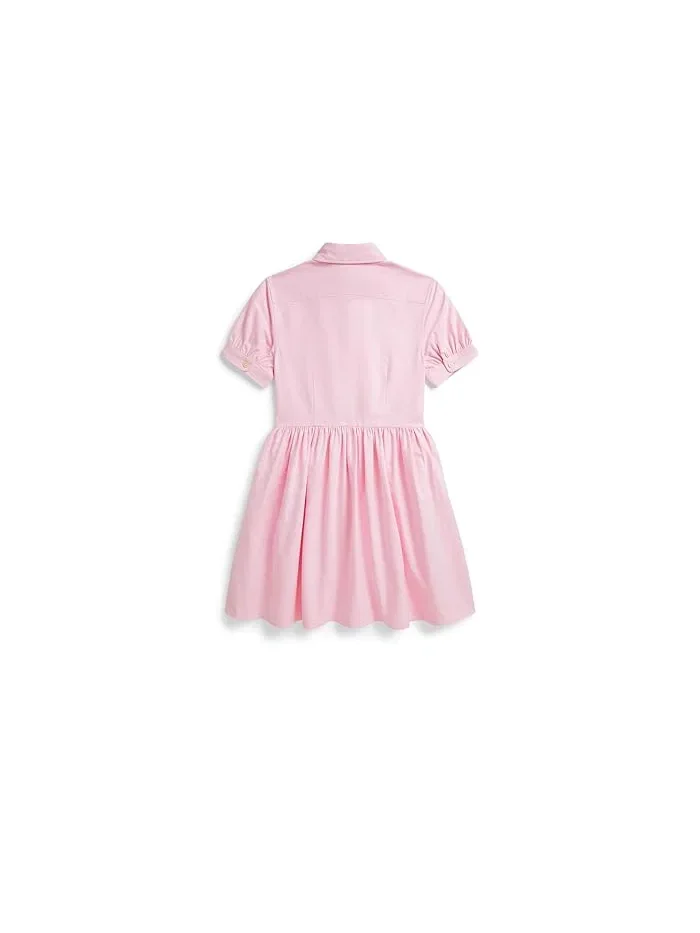 Платье-рубашка хлопковое Оксфорд Cotton Oxford Shirtdress Polo Ralph Lauren Kids — изображение 2 из 2, розовый