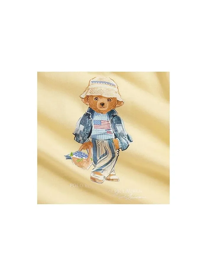 Платье с шортами Polo Bear хлопок Polo Ralph Lauren Kids — изображение 3 из 3, белый