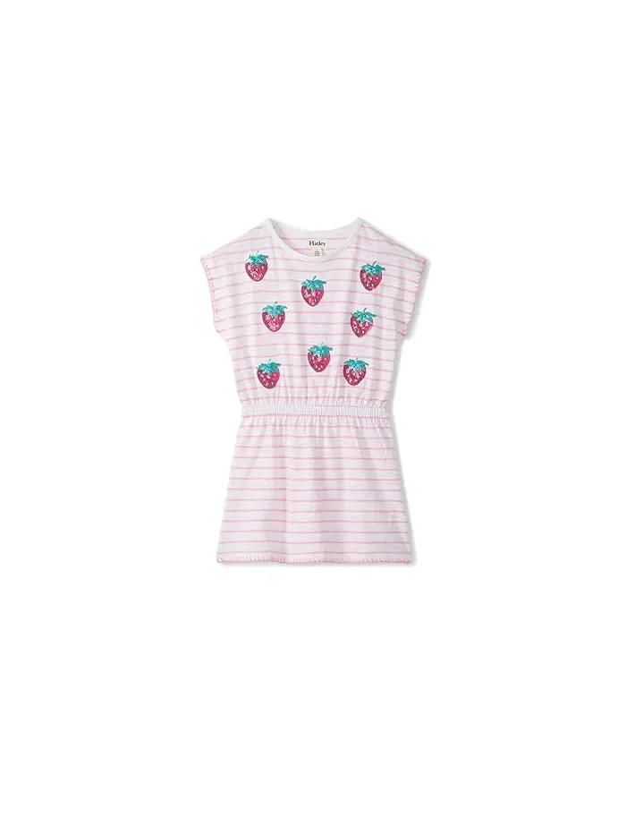 Платье с запахом в полоску Strawberry Stripes Hatley Kids — розовый