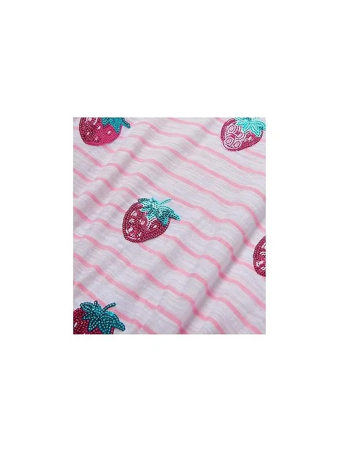Платье с запахом в полоску Strawberry Stripes Hatley Kids — изображение 3 из 3, розовый