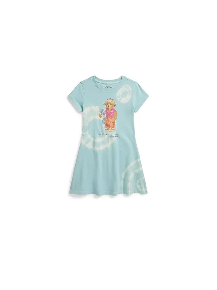 Платье с принтом Polo Bear Tie-Dye Polo Ralph Lauren Kids