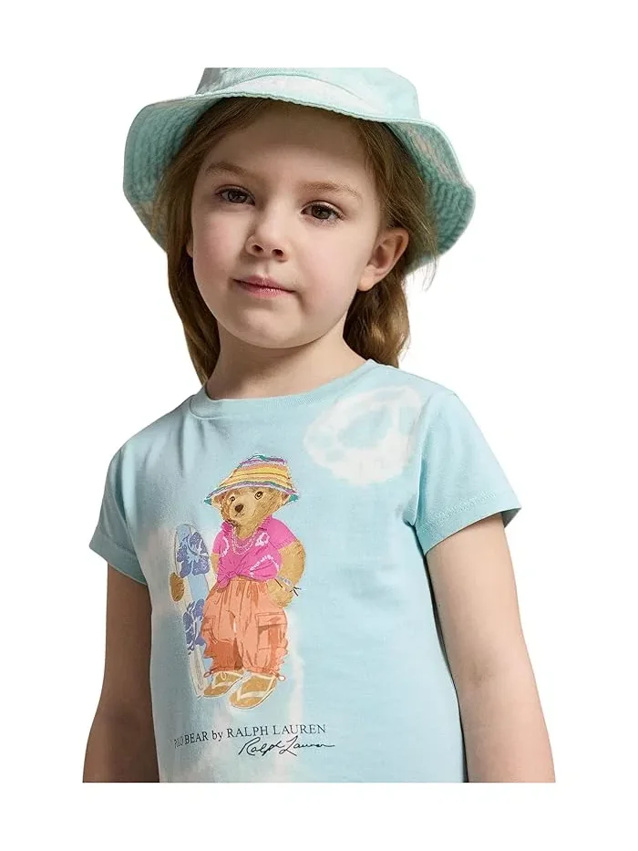Платье с принтом Polo Bear Tie-Dye Polo Ralph Lauren Kids — изображение 5 из 5, розовый