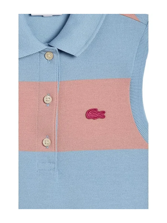 Платье без рукавов из пике Lacoste Kids — изображение 3 из 3, голубой