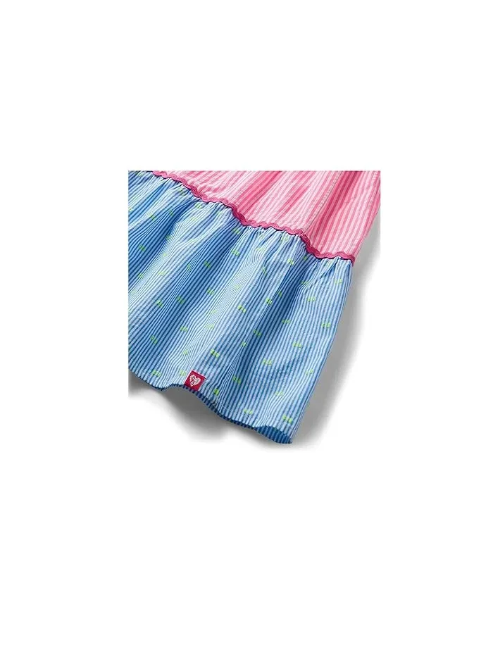 Платье миди на бретелях Mixed Seersucker Strappy Midi Hatley Kids — изображение 3 из 3, розовый
