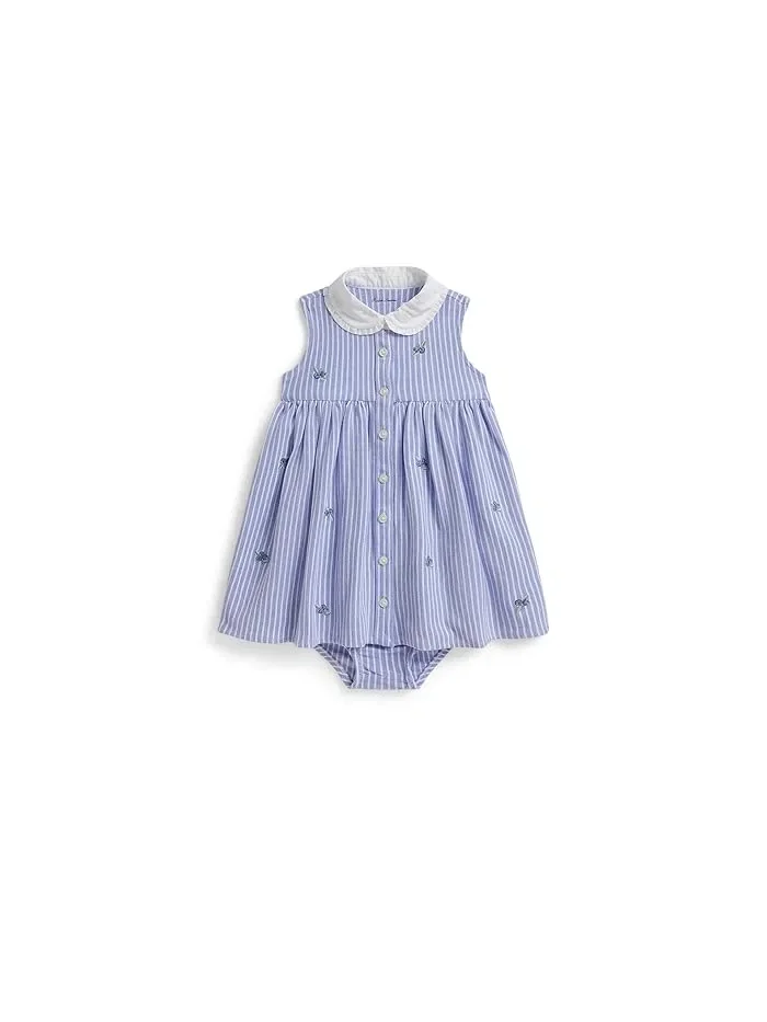 Платье с трусиками голубика Blueberry Cotton Mesh Polo Ralph Lauren Kids — изображение 1 из 3, лаймовый