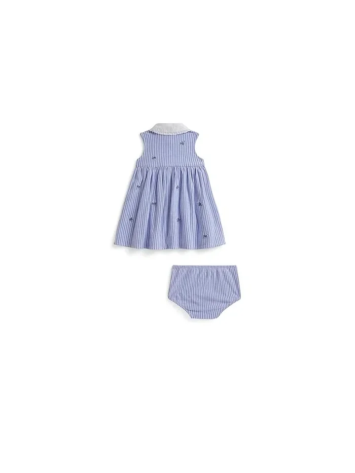 Платье с трусиками голубика Blueberry Cotton Mesh Polo Ralph Lauren Kids — изображение 2 из 3, лаймовый