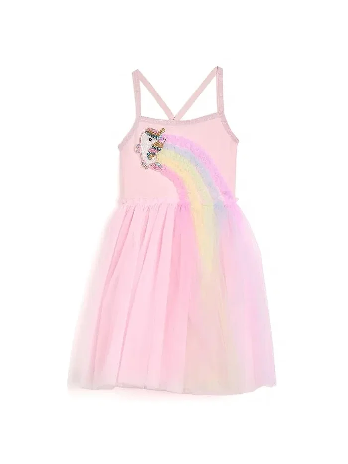Платье из тюля с единорогом и радугой Unicorn Rainbow Tulle Dress Lola and The Boys
