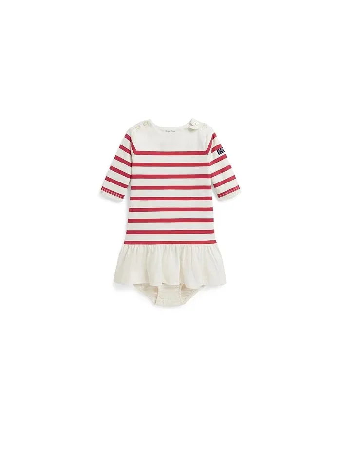 Платье с трусиками Polo Ralph Lauren Kids Striped Cotton Mariner