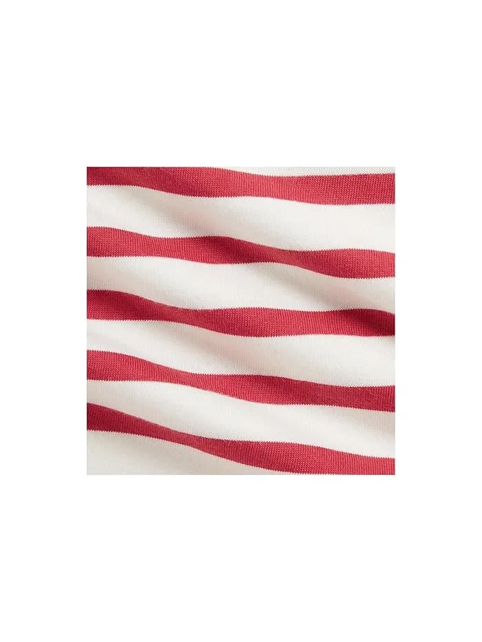 Платье с трусиками Polo Ralph Lauren Kids Striped Cotton Mariner — изображение 3 из 3, красный/белый