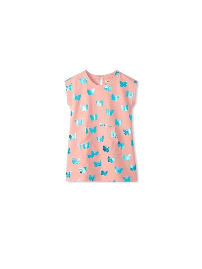 Платье свободного кроя с блестящими бабочками Glitter Butterfly Slouchy Dress Hatley Kids — зеленый