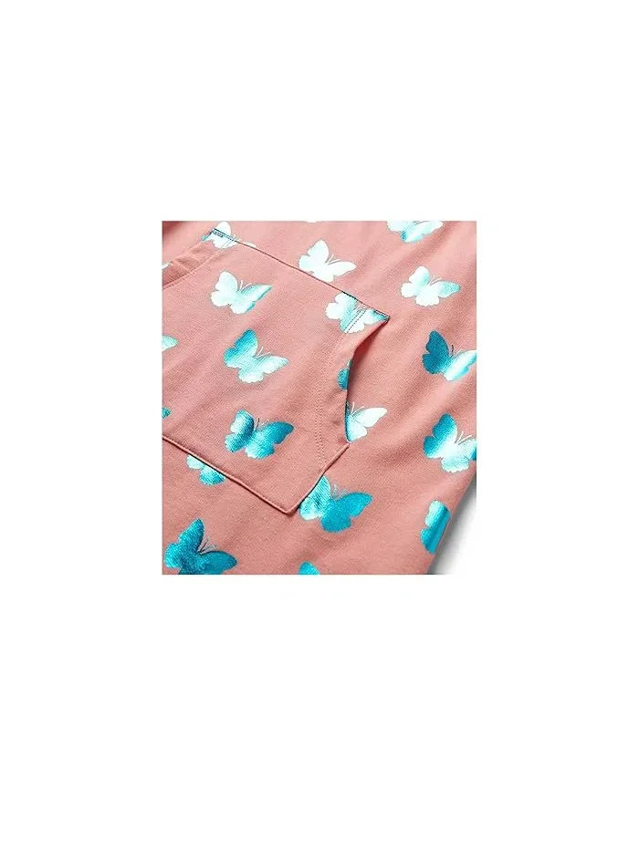 Платье свободного кроя с блестящими бабочками Glitter Butterfly Slouchy Dress Hatley Kids — изображение 3 из 3, шалфейный