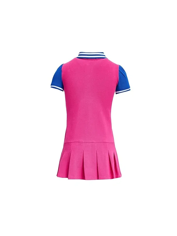 Платье Polo с сеткой и шортиками Big Pony Polo Ralph Lauren Kids — изображение 2 из 4, сапфировый