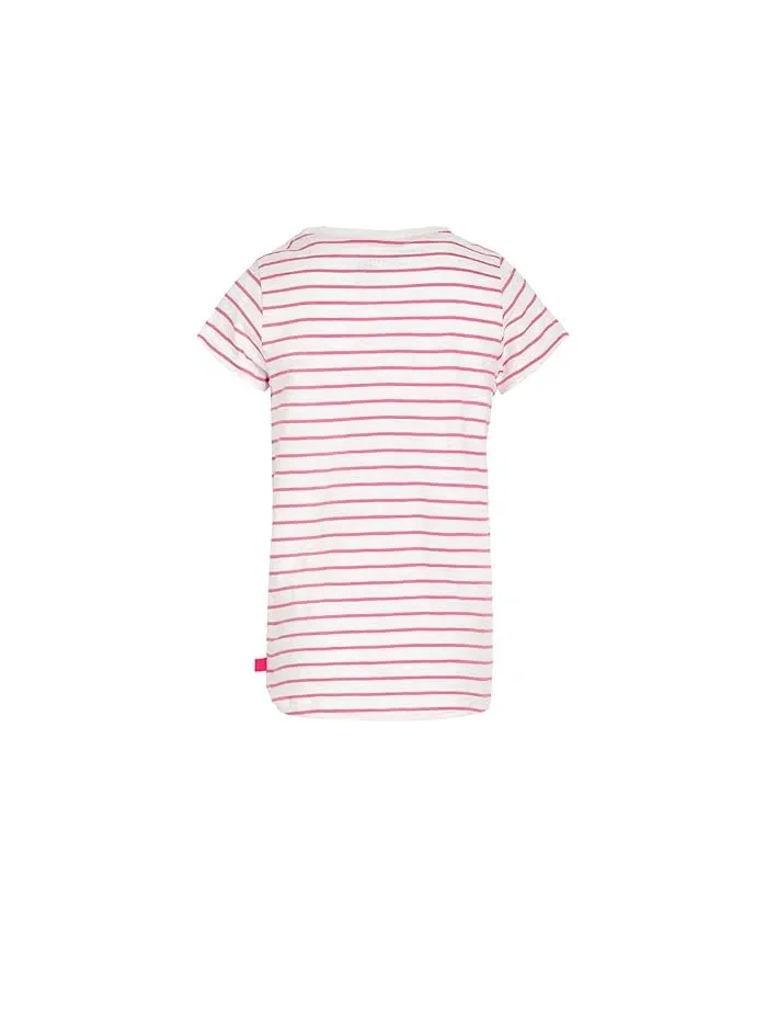 Футболка с цветочным принтом и завязками Radiant Flower Striped Tie Front Tee Hatley Kids — изображение 2 из 3, белый