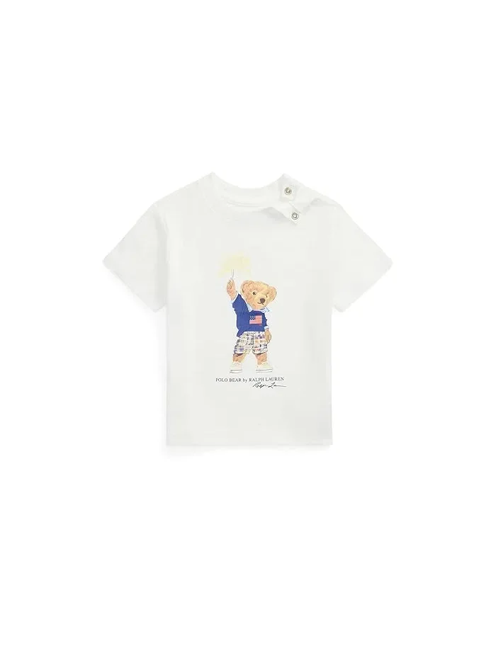Футболка Polo Bear Cotton Jersey Tee Polo Ralph Lauren Kids — изображение 1 из 2, белый