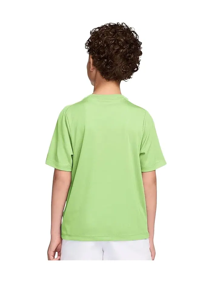 Футболка Dri-FIT Multi Short Sleeve Top Hybrid Nike Kids — изображение 2 из 3, светлый/белый
