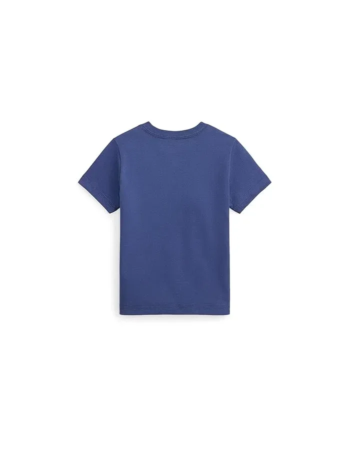 Футболка Big Pony Cotton Jersey Tee Polo Ralph Lauren Kids — изображение 2 из 2, светлый темно-синий
