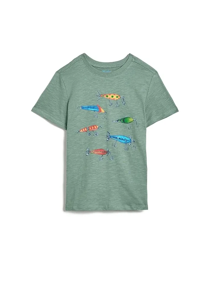 Футболка детская с принтом Graphic Tee Hatley Kids — изображение 1 из 3, зеленый