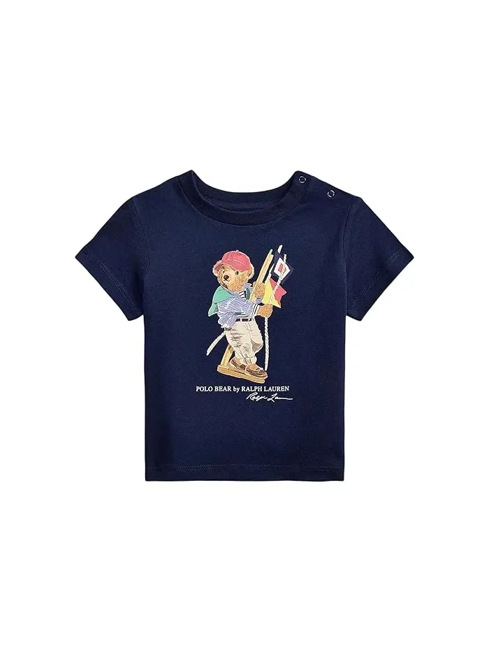 Футболка Polo Bear Cotton Jersey Polo Ralph Lauren Kids — изображение 1 из 2, темно-синий