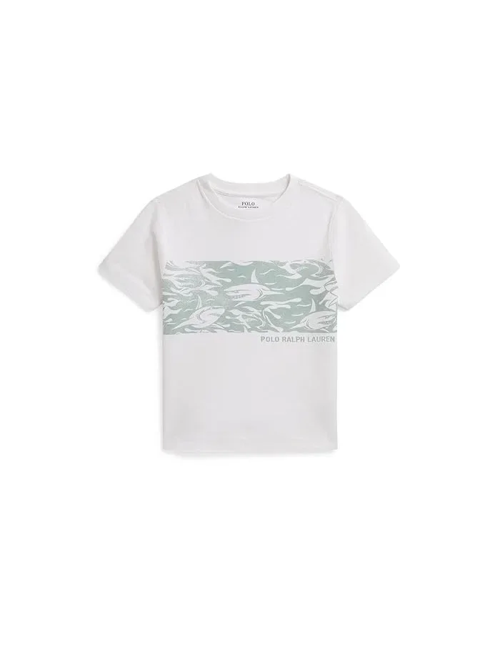 Футболка с принтом акулы Polo Ralph Lauren Kids