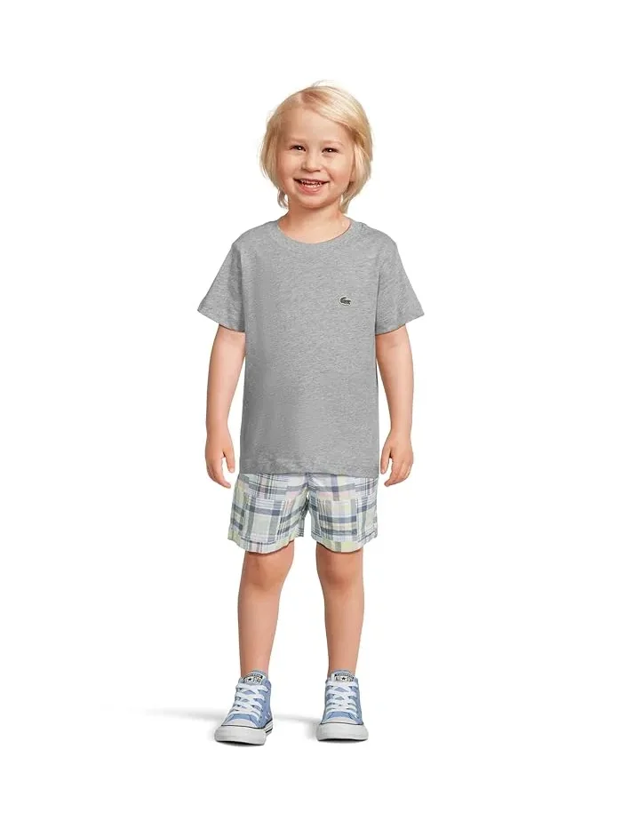 Футболка хлопковая Core Tee Lacoste Kids — изображение 4 из 4, вересковый
