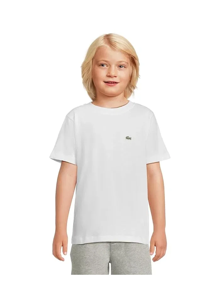 Футболка хлопковая Core Tee Lacoste Kids — изображение 1 из 4, белый