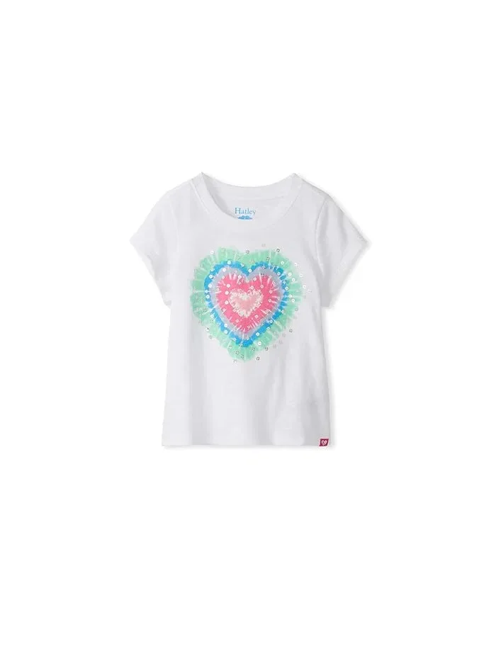 Футболка с графическим принтом Heart Burst Hatley Kids — изображение 1 из 3, белый