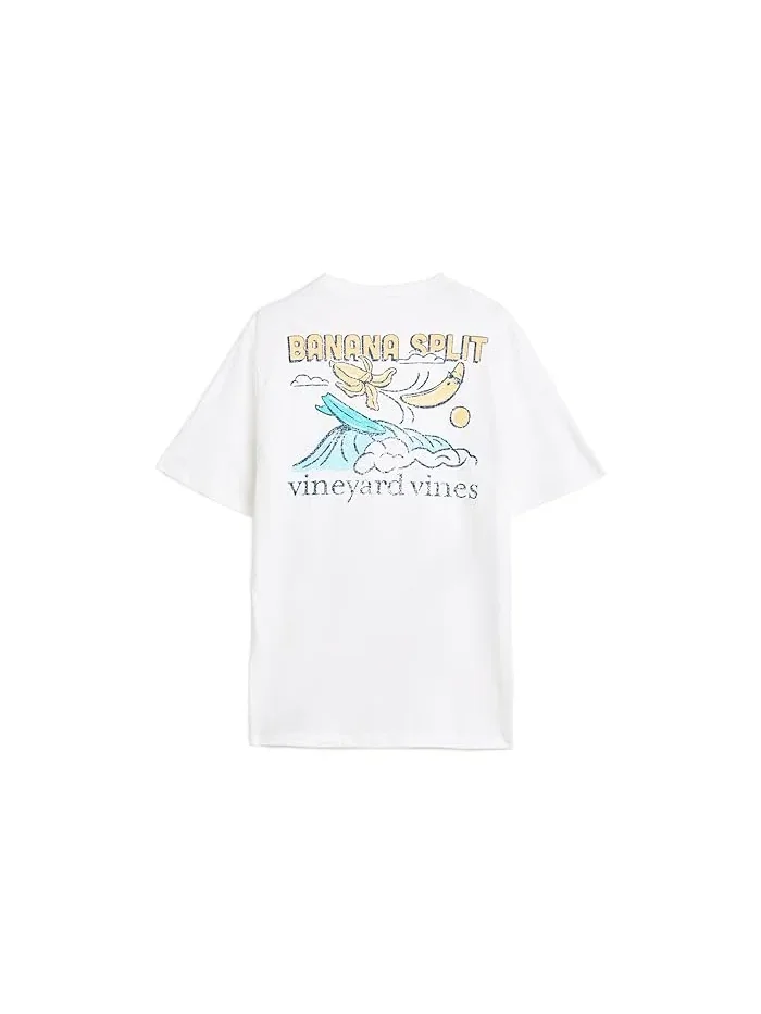 Футболка с принтом Banana Split Vineyard Vines Kids — изображение 2 из 3, белый