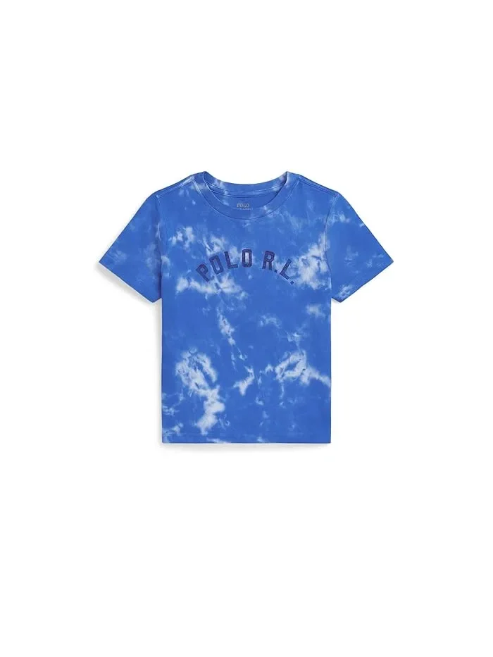 Футболка с принтом хлопок Logo Tie-Dye Cotton Tee Polo Ralph Lauren Kids
