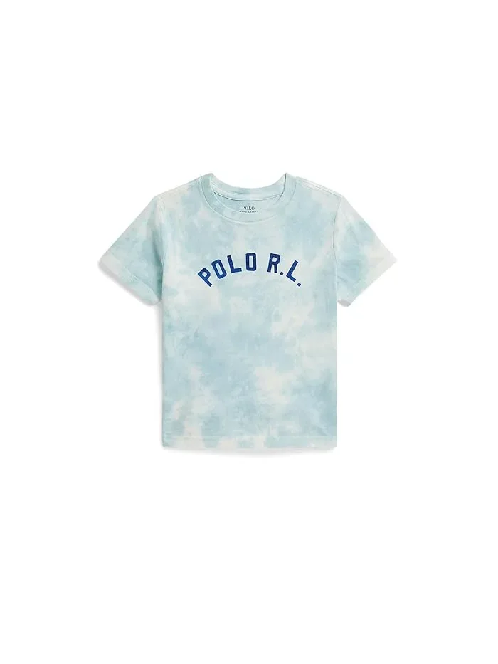Футболка с логотипом тай-дай Polo Ralph Lauren Kids — изображение 1 из 5, синий