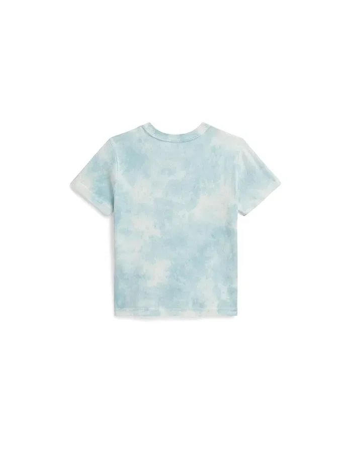 Футболка с логотипом тай-дай Polo Ralph Lauren Kids — изображение 2 из 5, синий