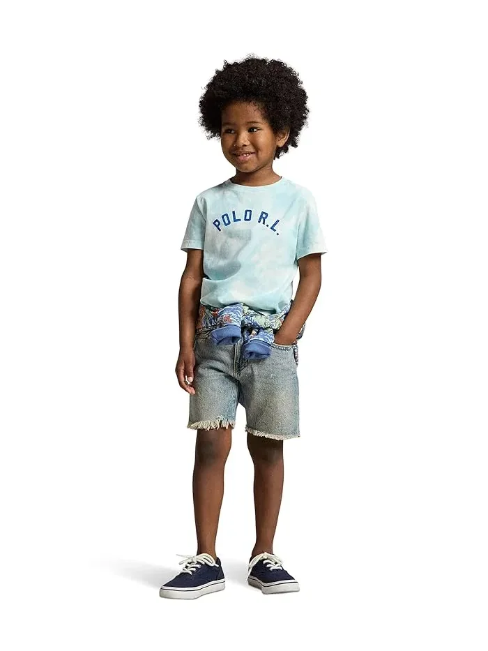 Футболка с логотипом тай-дай Polo Ralph Lauren Kids — изображение 3 из 5, синий