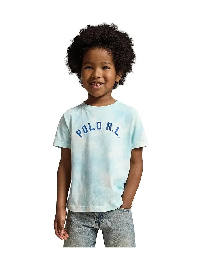 Футболка с логотипом тай-дай Polo Ralph Lauren Kids — изображение 5 из 5, синий