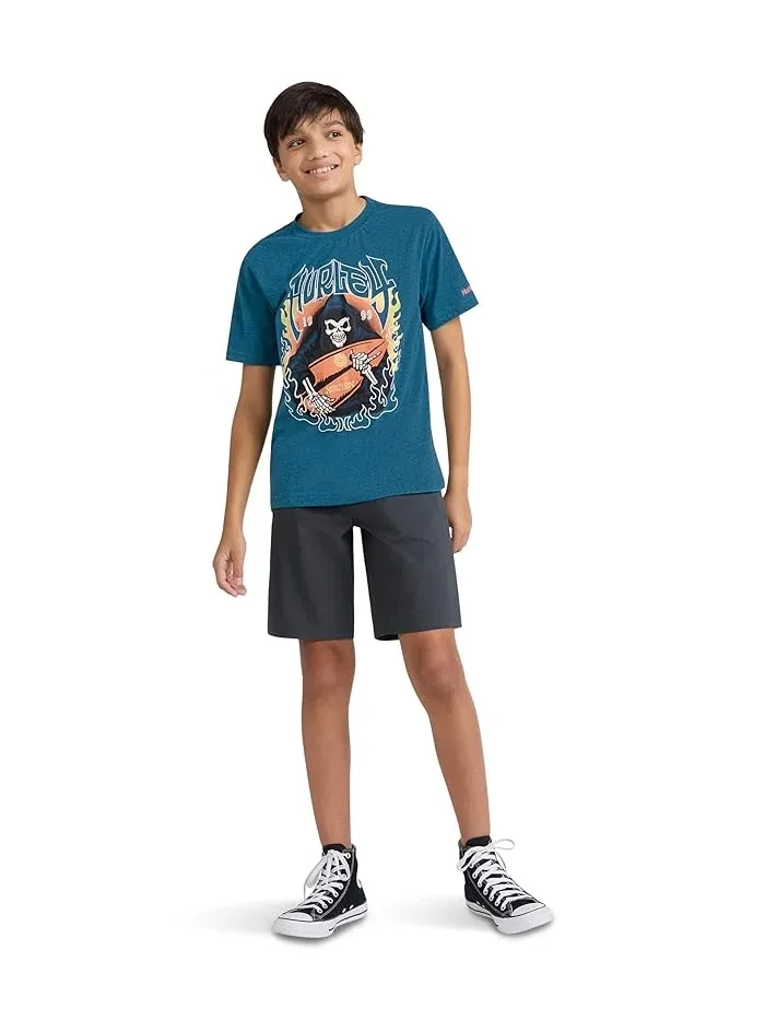 Футболка с графикой Surf Skelly Hurley Kids — изображение 2 из 4, эвкалипт/цветы