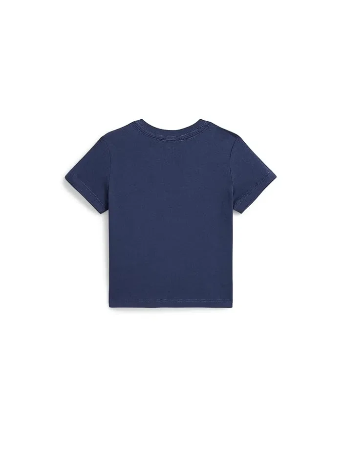 Футболка с принтом Big Pony Polo Ralph Lauren Kids — изображение 2 из 3, светлый темно-синий