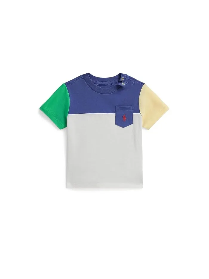 Футболка хлопковая Color-Blocked Cotton Jersey Tee Polo Ralph Lauren Kids