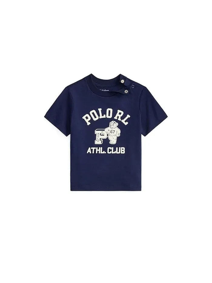 Футболка с логотипом хлопок Polo Ralph Lauren Kids — изображение 1 из 2, красный