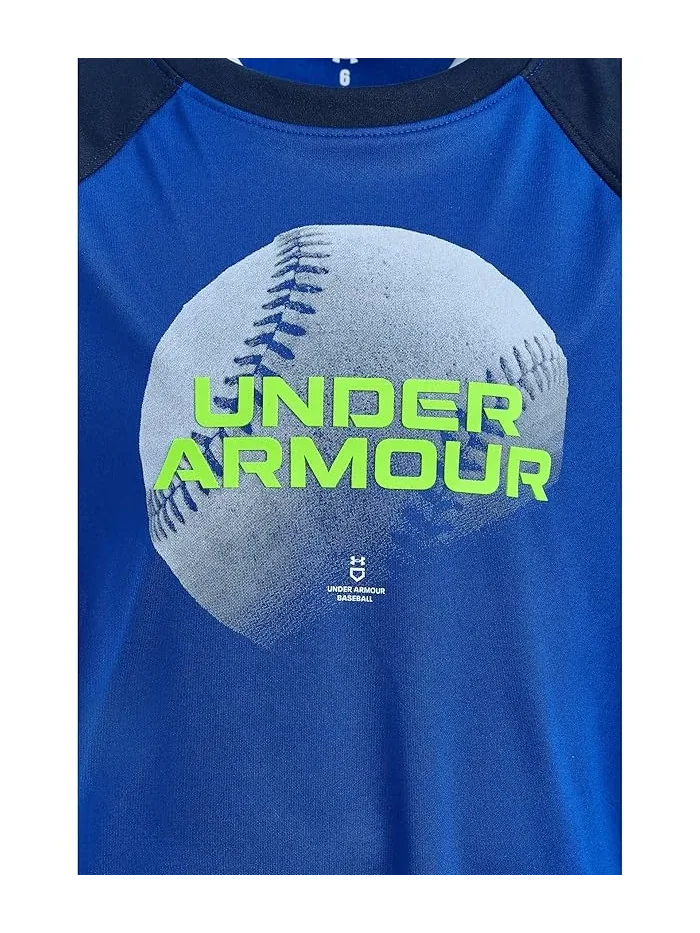 Футболка Baseball Tech Raglan с коротким рукавом Under Armour Kids — изображение 3 из 3, королевский
