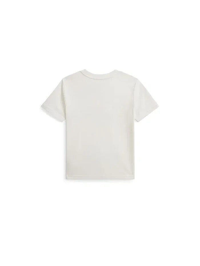 Футболка хлопковая Logo Cotton Jersey Tee Polo Ralph Lauren Kids — изображение 2 из 2, белый
