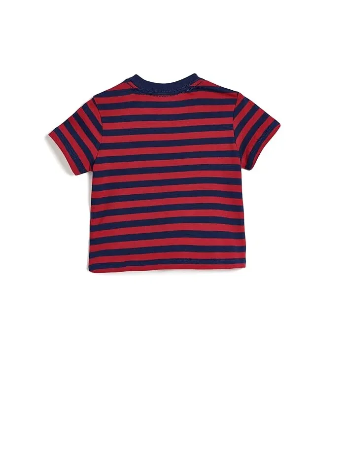 Футболка полосатая хлопок Striped Cotton Jersey Tee Polo Ralph Lauren Kids — изображение 2 из 3, зеленый/мульти