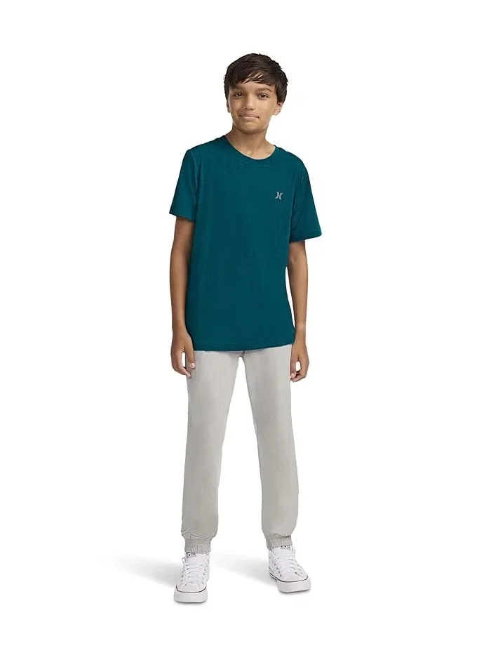 Футболка с влагоотводящей технологией H20-Dri Sunset Knit Tee Hurley Kids — изображение 2 из 3, эвкалипт/цветы