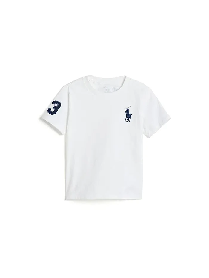 Футболка Big Pony Cotton Jersey Tee Polo Ralph Lauren Kids — изображение 1 из 3, белый