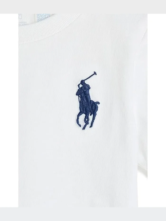 Футболка Big Pony Cotton Jersey Tee Polo Ralph Lauren Kids — изображение 3 из 3, белый