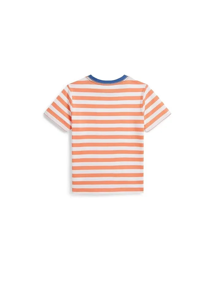 Футболка поло полосатая Polo Ralph Lauren Kids — изображение 2 из 2, белый