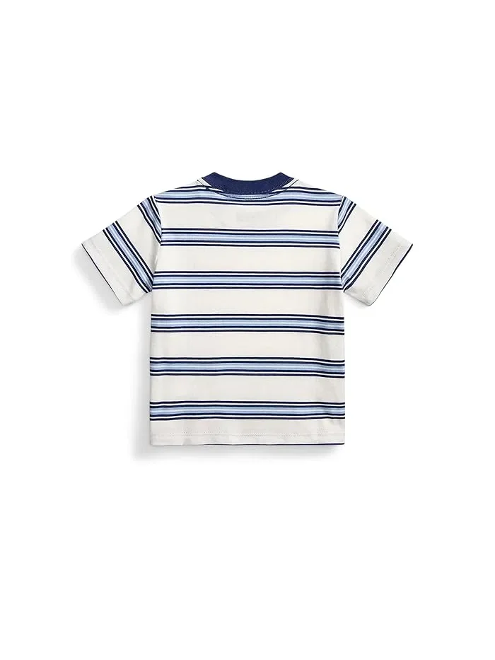 Футболка полосатая из хлопкового джерси модель Striped Cotton Jersey Tee Polo Ralph Lauren Kids — изображение 2 из 2, мульти