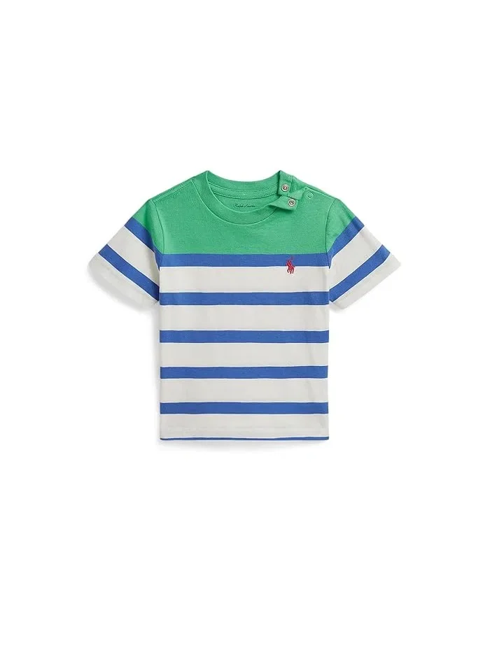 Футболка полосатая модель Striped Cotton Jersey Tee Polo Ralph Lauren Kids — изображение 1 из 2