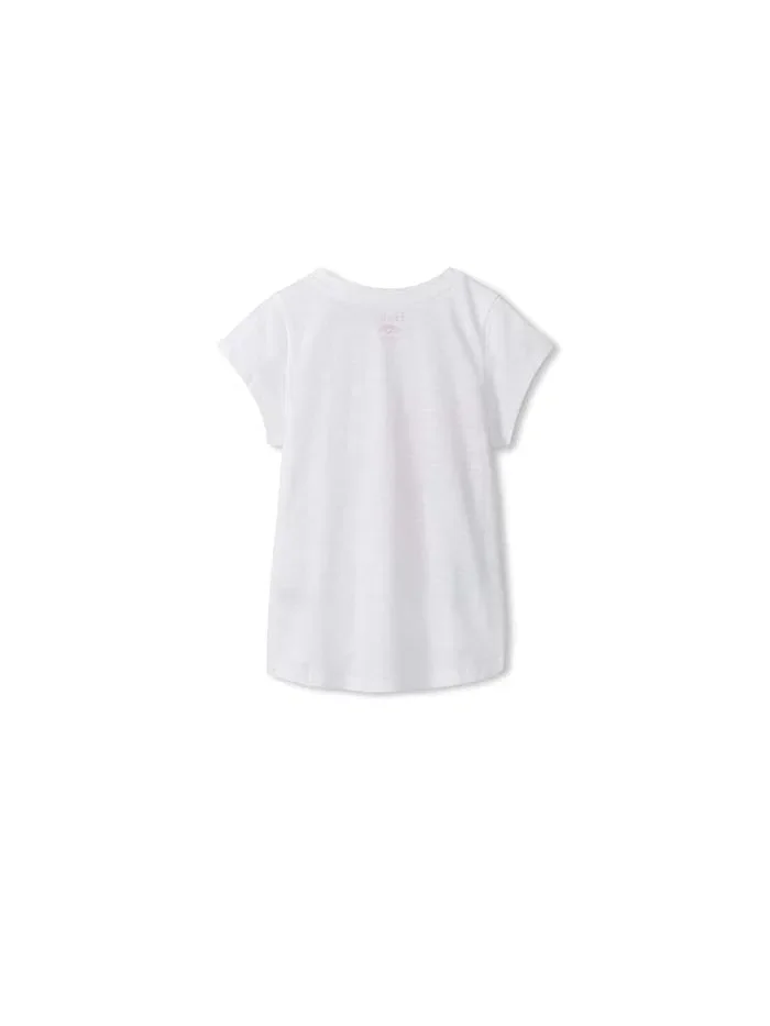 Футболка с завязками спереди Hibiscus Tie Front Tee Hatley Kids — изображение 2 из 2, белый