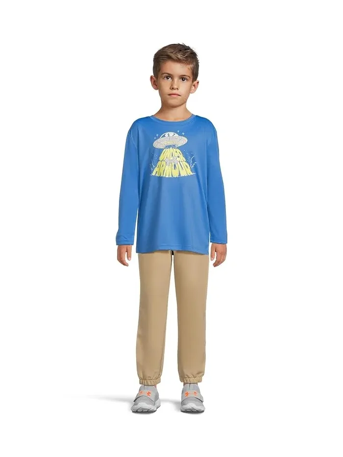 Футболка с длинным рукавом UFO Tech Under Armour Kids — изображение 4 из 4, голубой