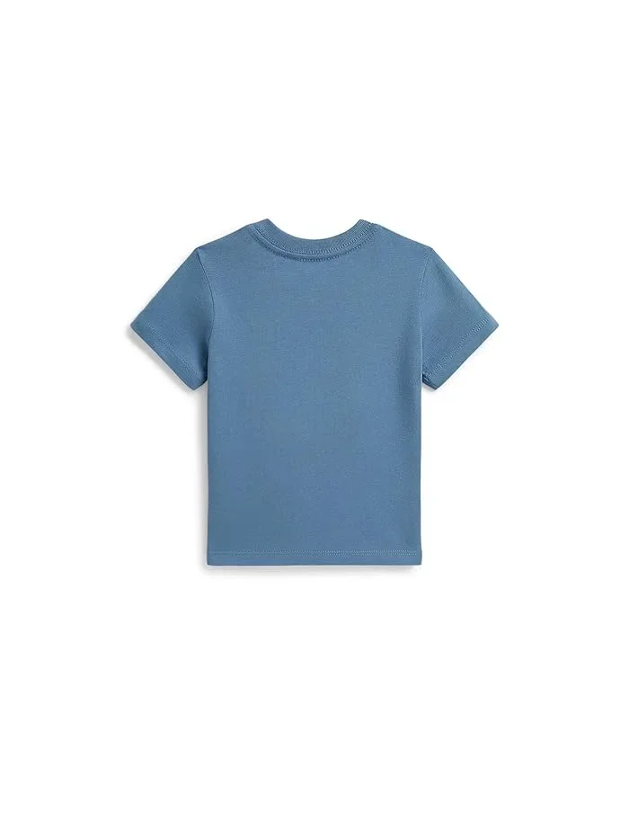 Футболка хлопковая Polo Bear Polo Ralph Lauren Kids — изображение 2 из 3, синий