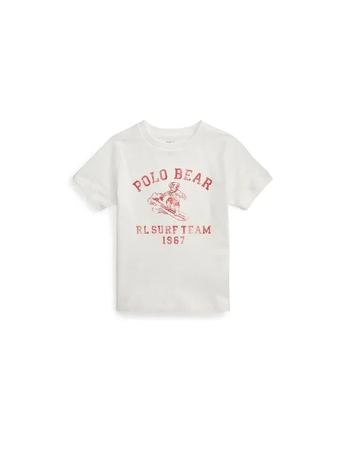 Футболка Polo Bear Cotton Jersey Tee Polo Ralph Lauren Kids — изображение 1 из 2, белый